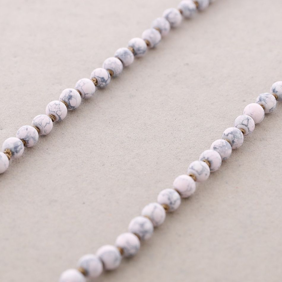 LONG NECKLACE PRINTED BALLS KNOTS 1.5M*6MM