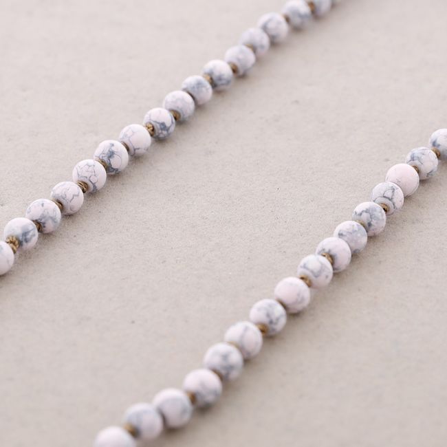 LONG NECKLACE PRINTED BALLS KNOTS 1.5M*6MM
