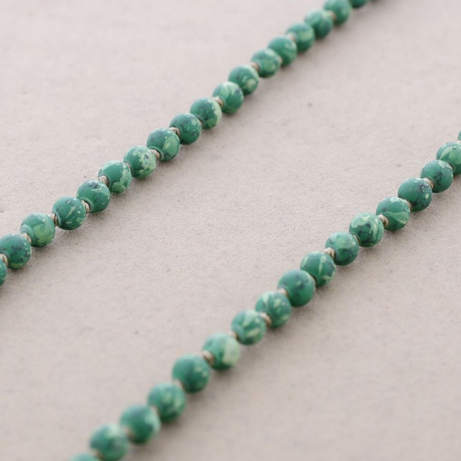 LONG NECKLACE PRINTED BALLS KNOTS 1.5M*6MM