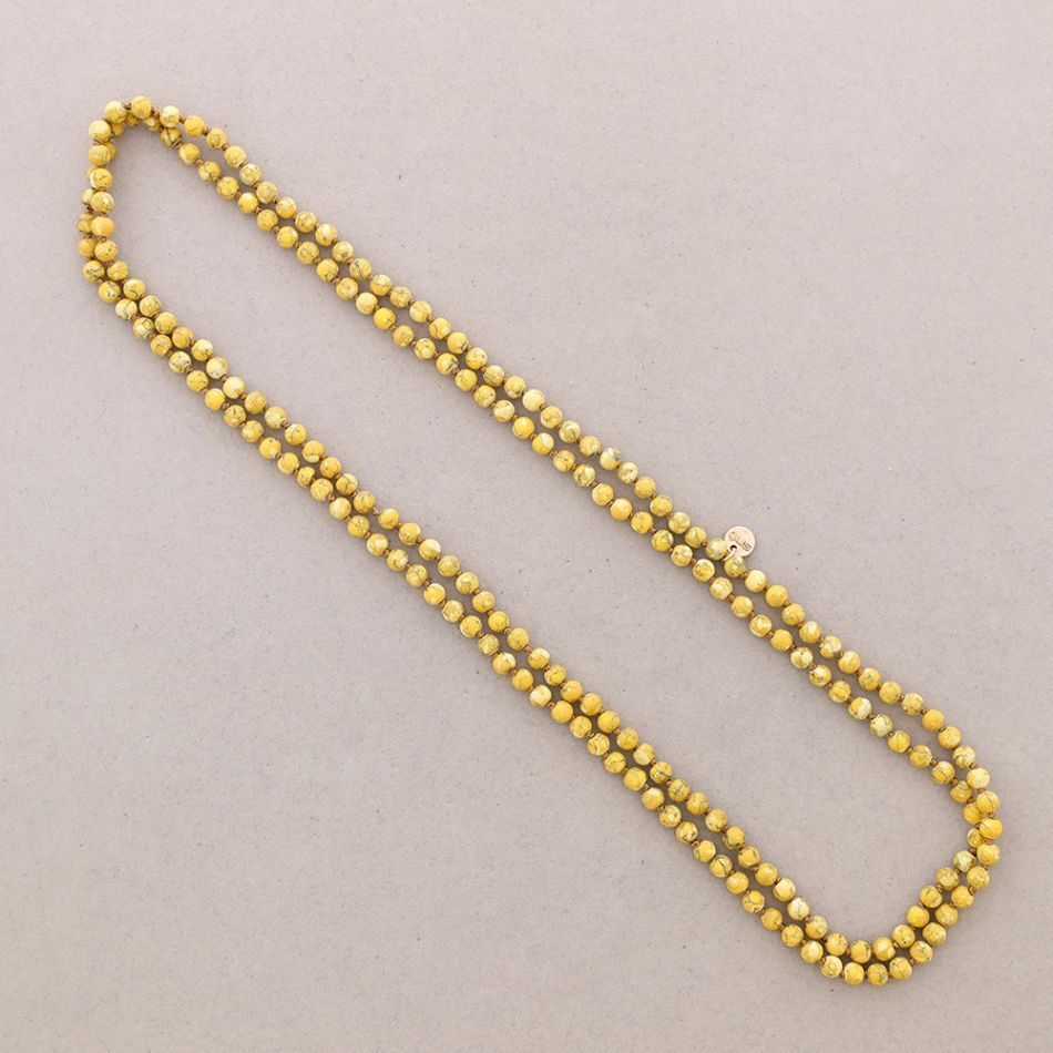 LONG NECKLACE PRINTED BALLS KNOTS 1.5M*6MM