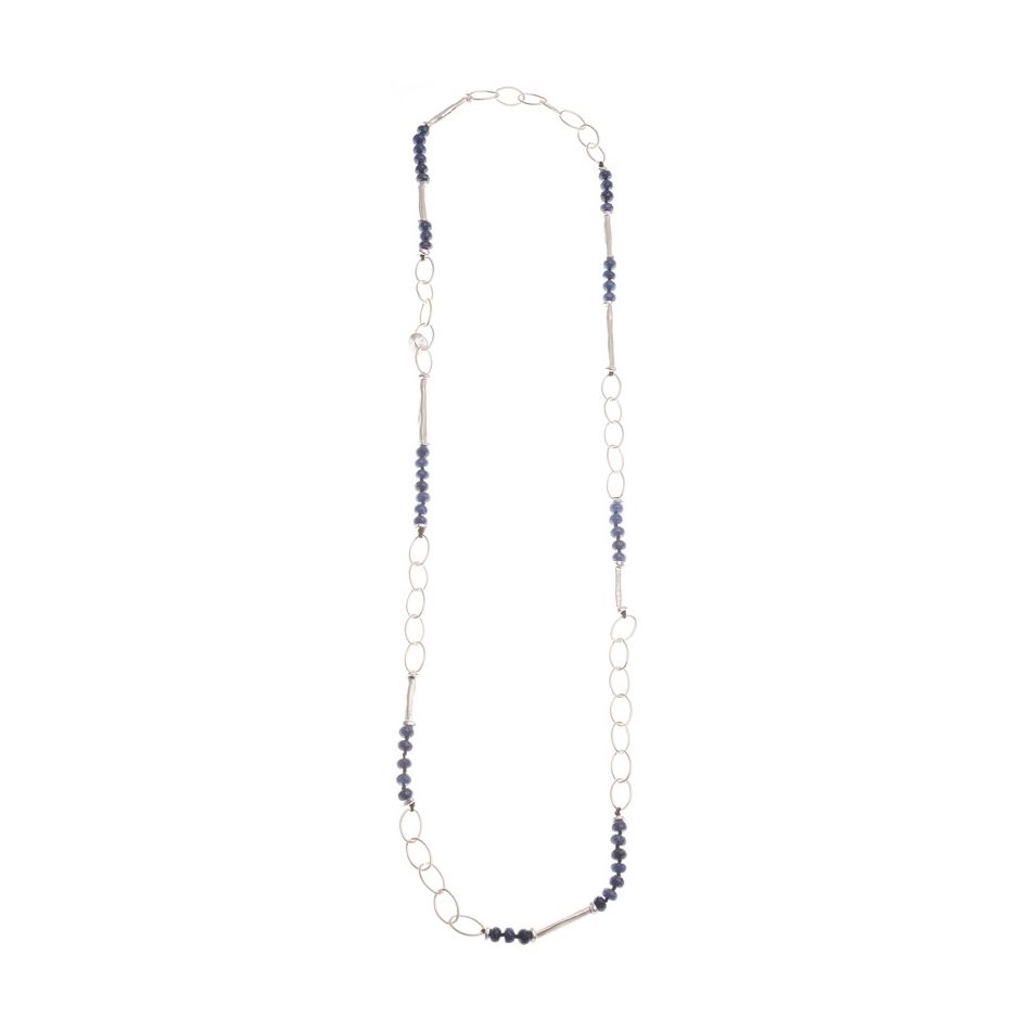 COLLAR LARGO ESLABONES PIEDRAS