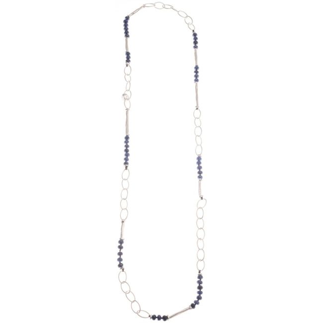 COLLAR LARGO ESLABONES PIEDRAS