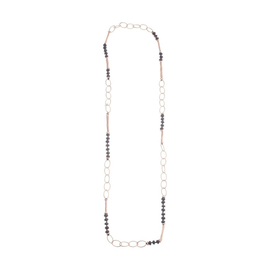 COLLAR LARGO ESLABONES PIEDRAS