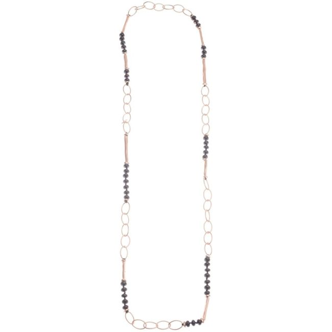 COLLAR LARGO ESLABONES PIEDRAS