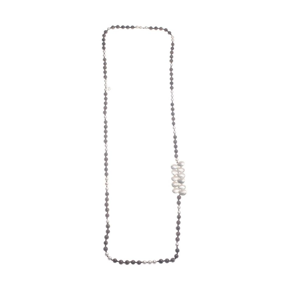 COLLAR LARGO PIEDRAS GOTAS FACETADAS