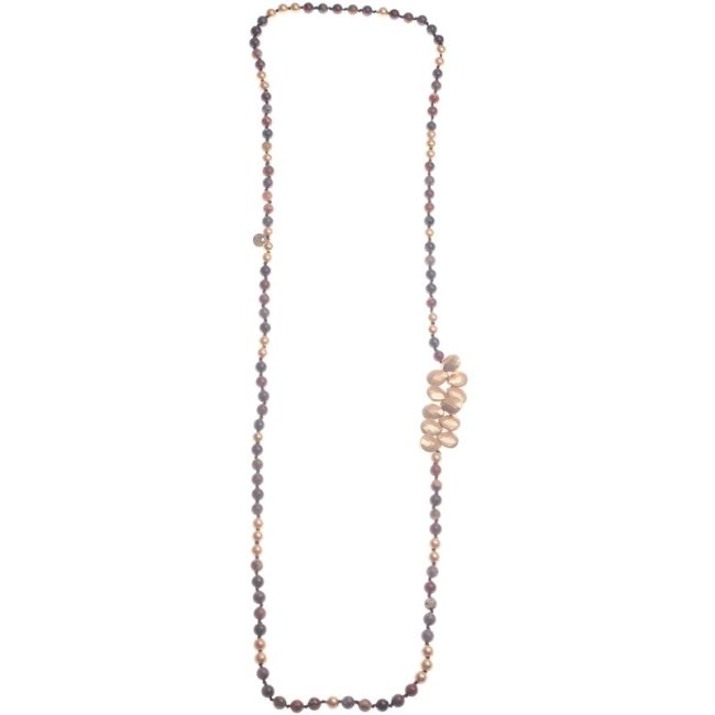COLLAR LARGO PIEDRAS GOTAS FACETADAS