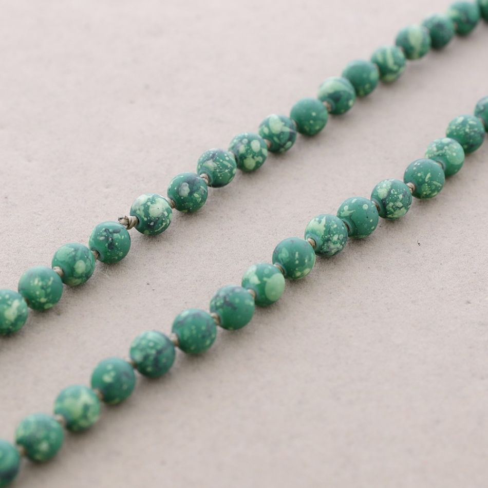 LONG NECKLACE PRINTED BALLS KNOTS 1.2M*8MM