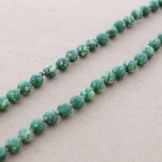 LONG NECKLACE PRINTED BALLS KNOTS 1.2M*8MM