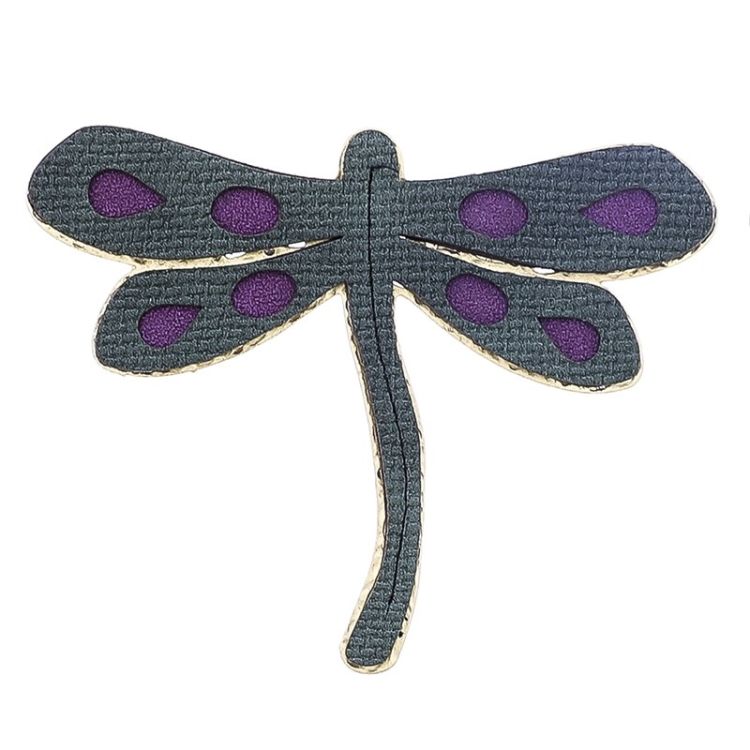 IMITATION LEATHER METAL DRAGONFLY BROOCH 2