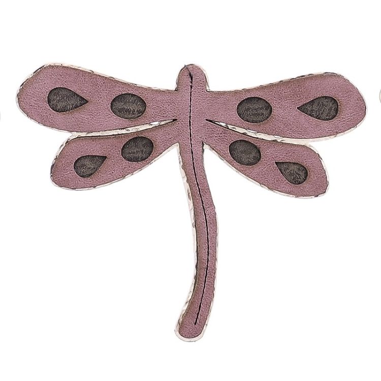 IMITATION LEATHER METAL DRAGONFLY BROOCH