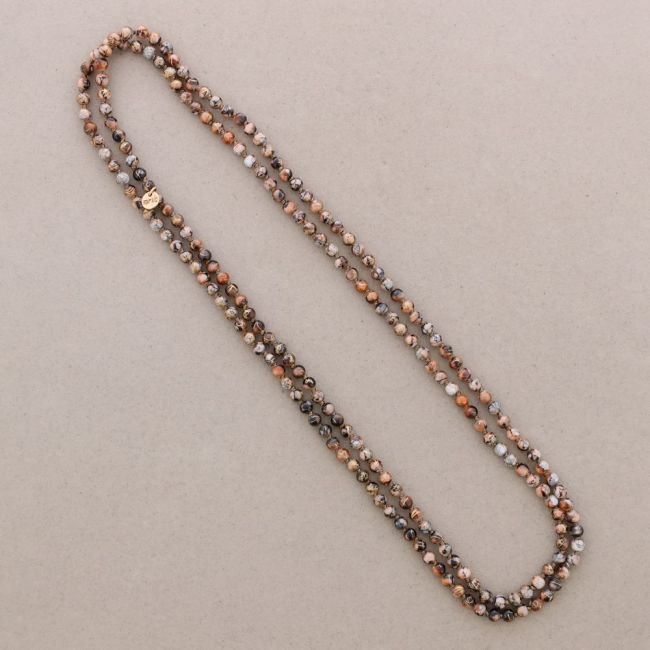 LONG NECKLACE PRINTED BALLS KNOTS 1.5M*6MM