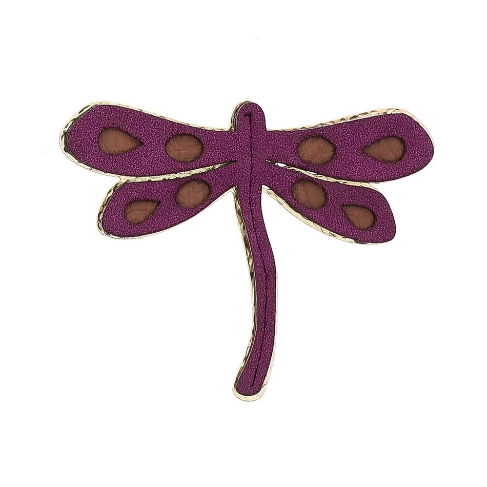 BROCHE LIBÉLULA METAL IMITACIÓN CUERO