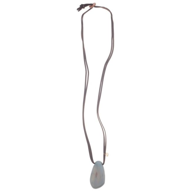 COLLAR LARGO COLGANTE GOTA IRREGULAR RESINA