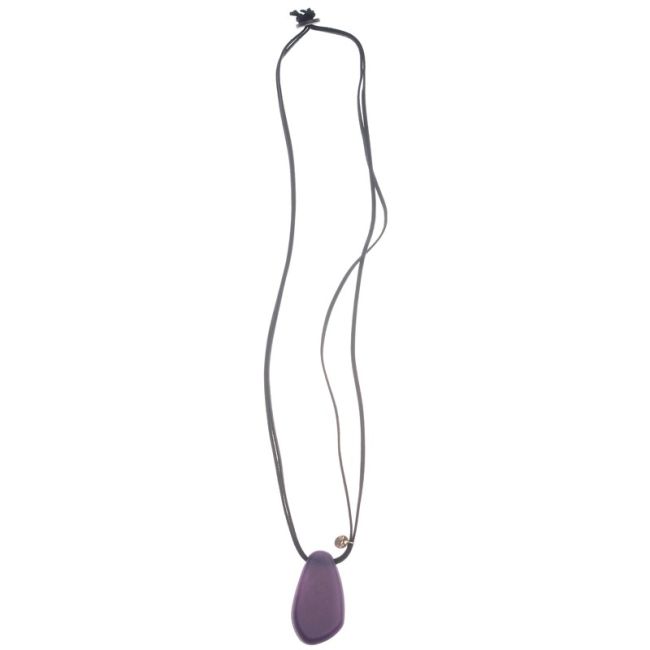 COLLAR LARGO COLGANTE GOTA IRREGULAR RESINA