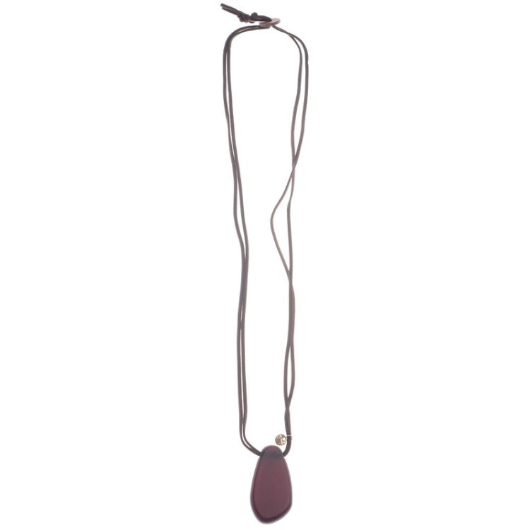 COLLAR LARGO COLGANTE GOTA IRREGULAR RESINA 2