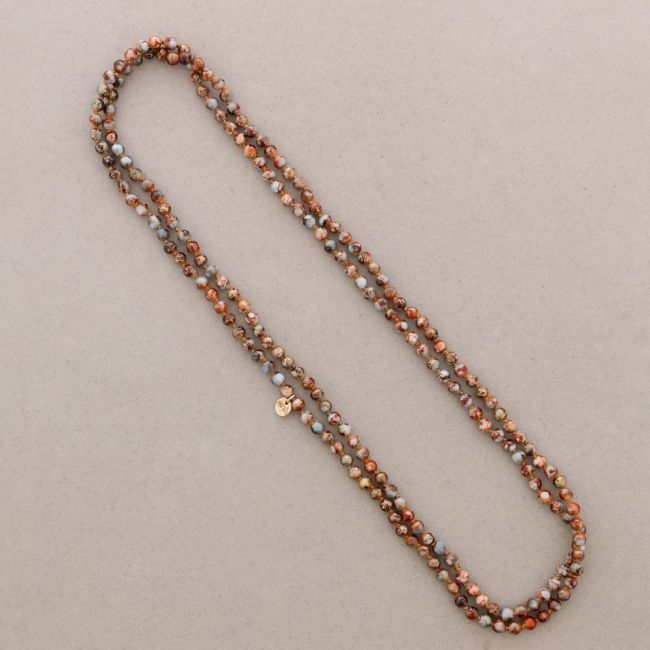 LONG NECKLACE PRINTED BALLS KNOTS 1.5M*6MM