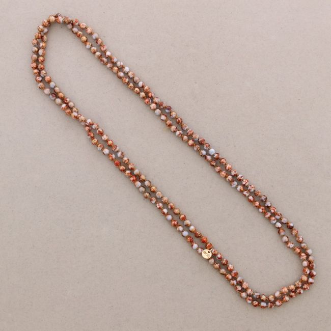 LONG NECKLACE PRINTED BALLS KNOTS 1.5M*6MM