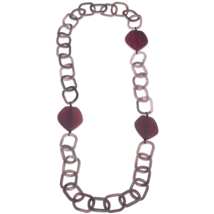 COLLAR LARGO ESLABONES CUENTAS RESINA 2