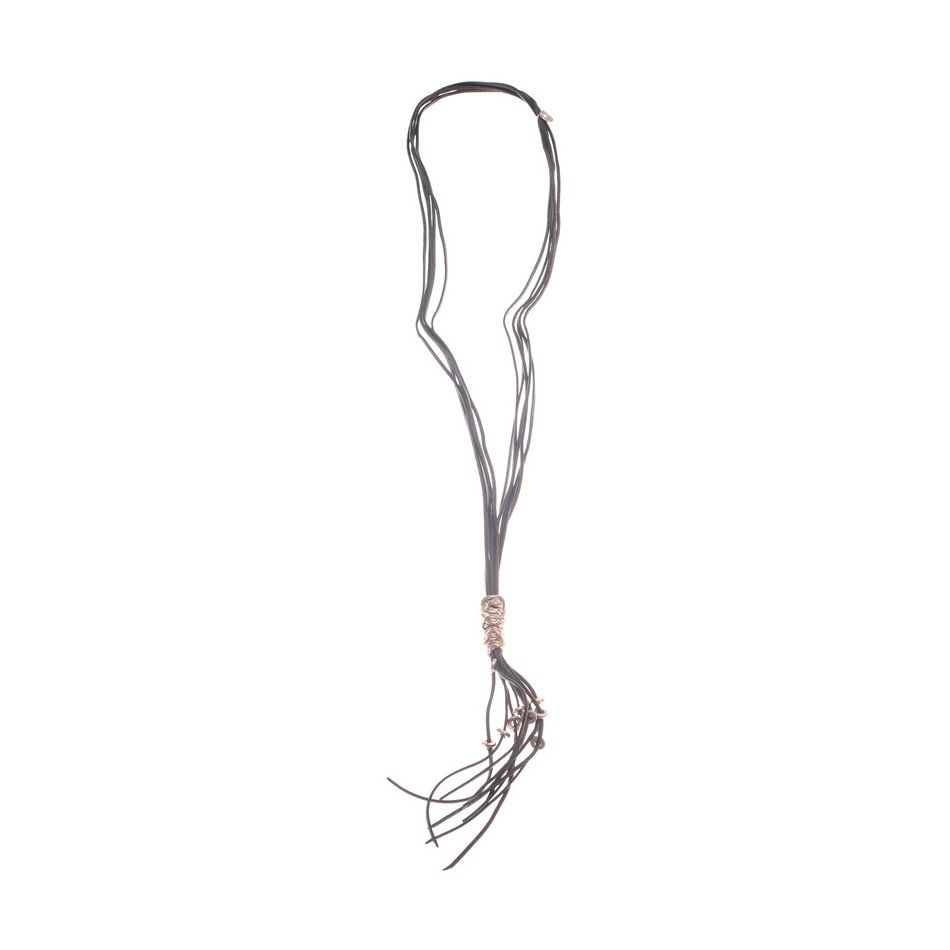 LONG METAL PENDANT NECKLACE