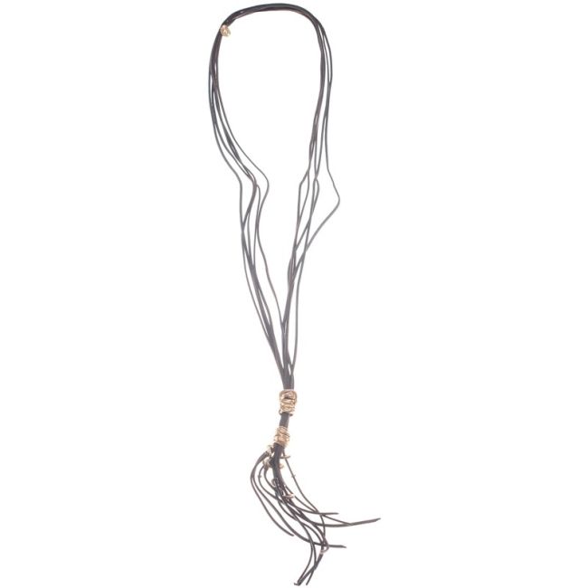 LONG METAL PENDANT NECKLACE