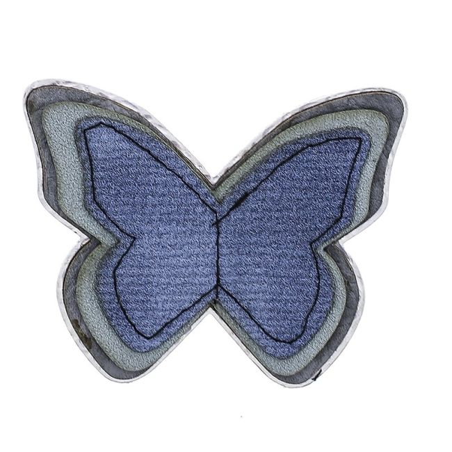 BROCHE MARIPOSA METAL IMITACIÓN CUERO