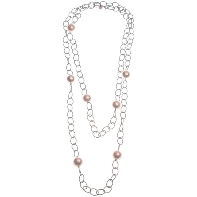 COLLAR LARGO CADENA BOLAS