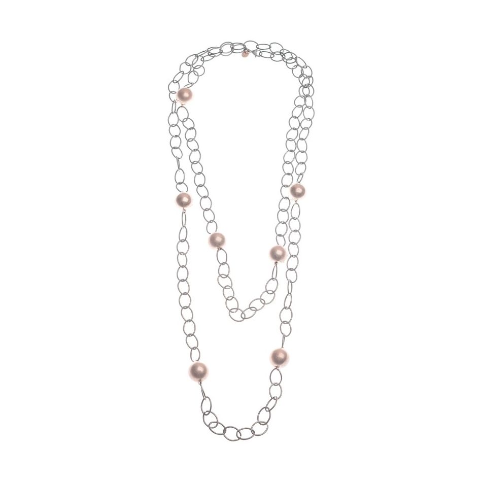 COLLAR LARGO CADENA BOLAS