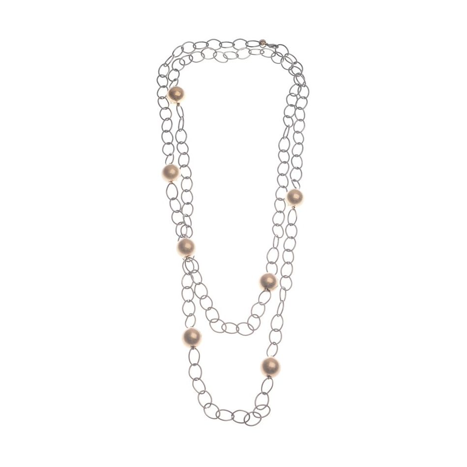 LONG BALL CHAIN NECKLACE