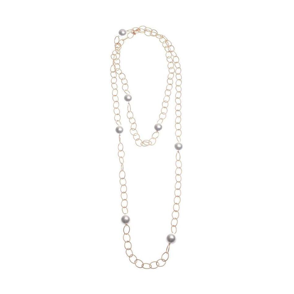 COLLAR LARGO CADENA BOLAS