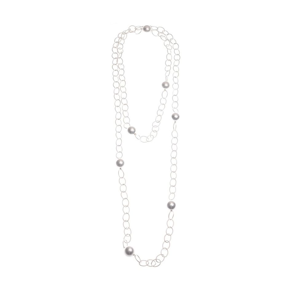 LONG BALL CHAIN NECKLACE