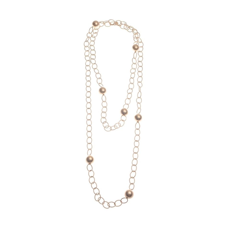 COLLAR LARGO CADENA BOLAS