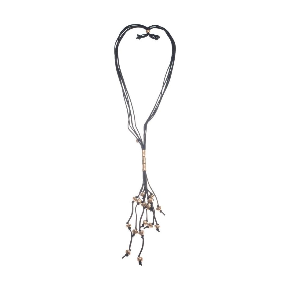 COLLAR LARGO ANTELINA COLGANTE CUENTAS METAL