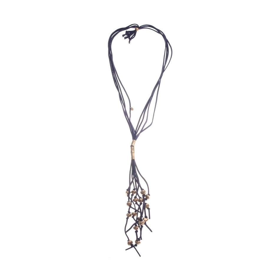 COLLAR LARGO ANTELINA COLGANTE CUENTAS METAL