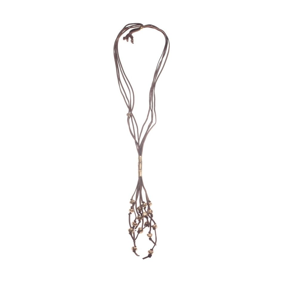 COLLAR LARGO ANTELINA COLGANTE CUENTAS METAL