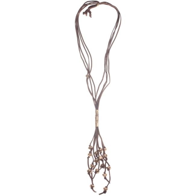 COLLAR LARGO ANTELINA COLGANTE CUENTAS METAL