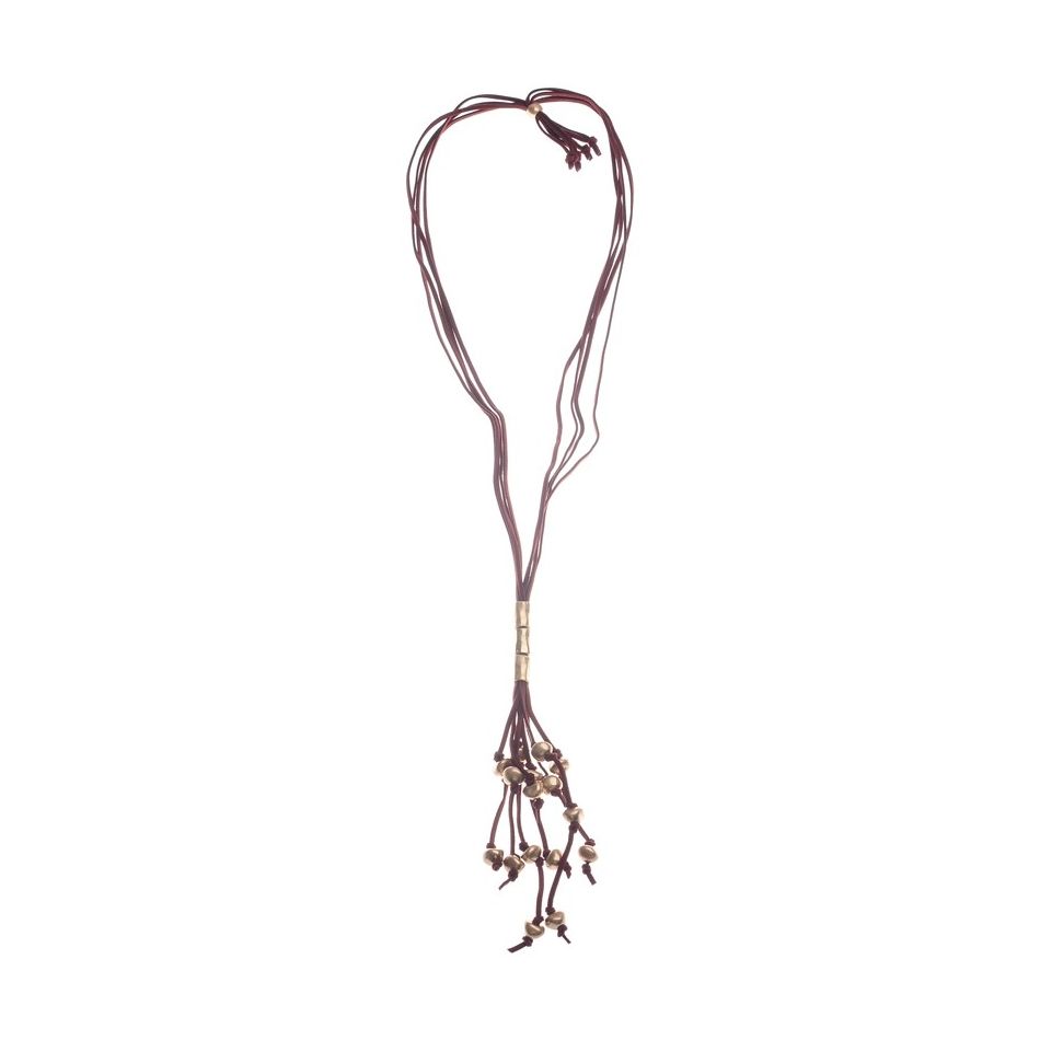 COLLAR LARGO ANTELINA COLGANTE CUENTAS METAL