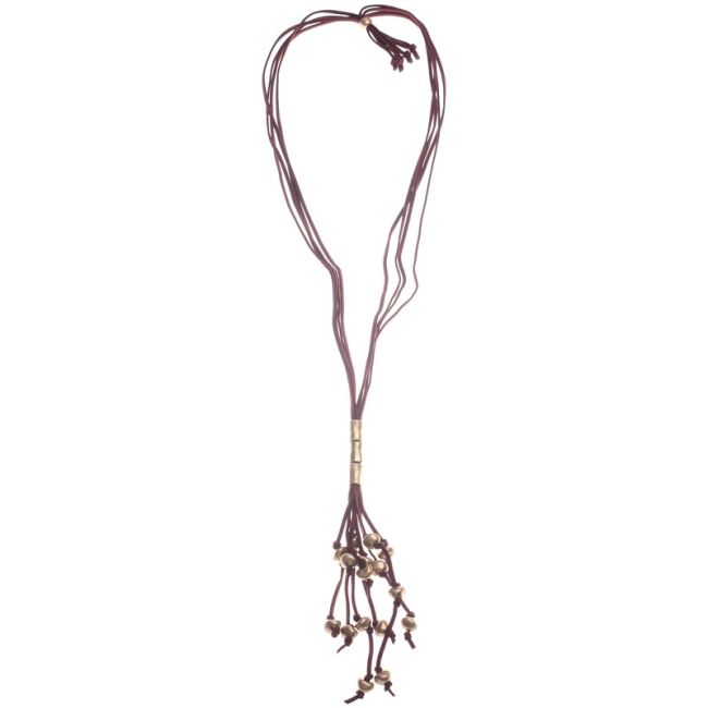 COLLAR LARGO ANTELINA COLGANTE CUENTAS METAL