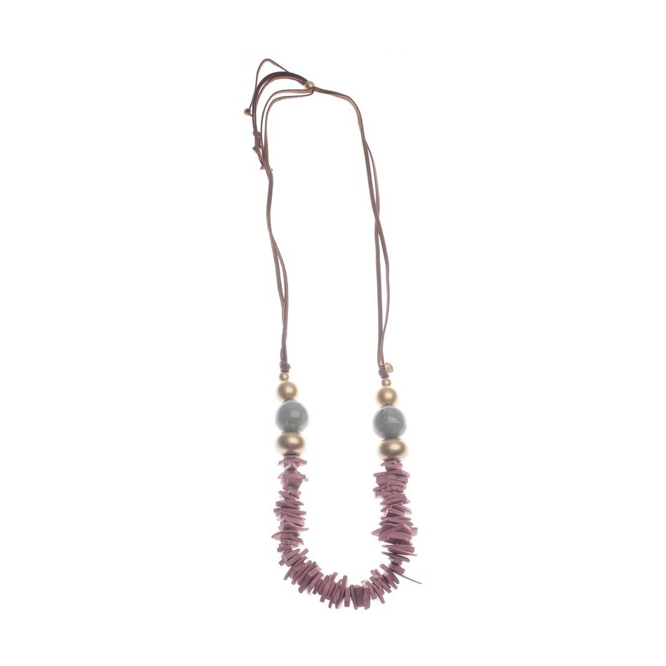 COLOR COCO RESIN BEADS LONG NECKLACE