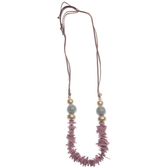 COLOR COCO RESIN BEADS LONG NECKLACE