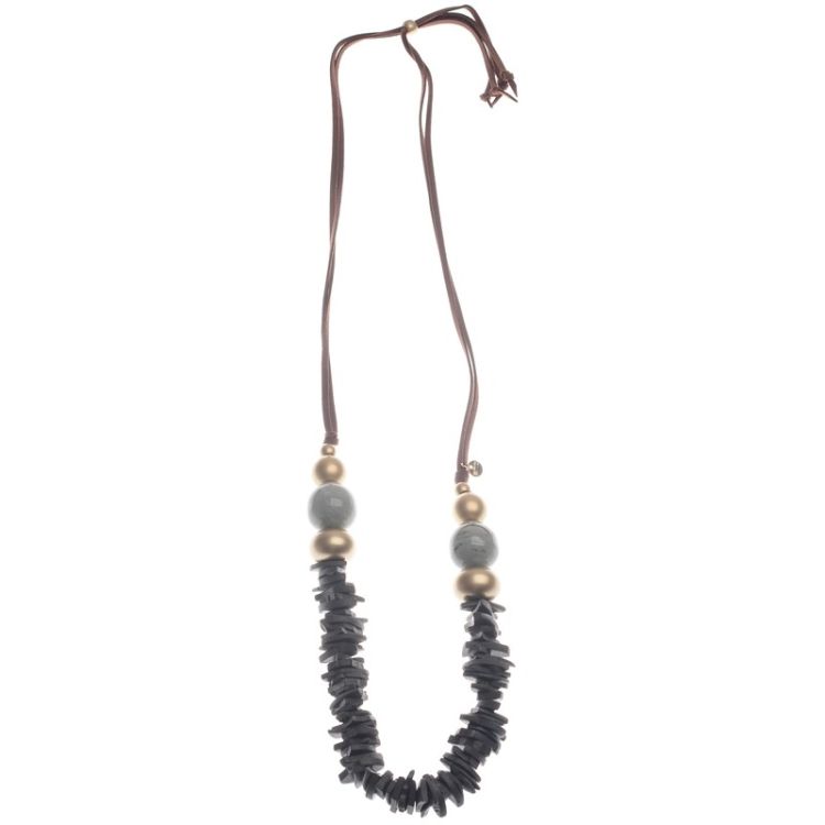 COLLAR LARGO CUENTAS RESINA COCO COLOR 2