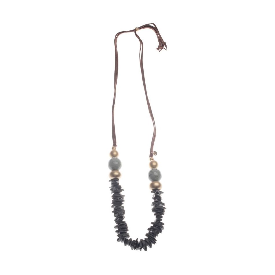 COLOR COCO RESIN BEADS LONG NECKLACE