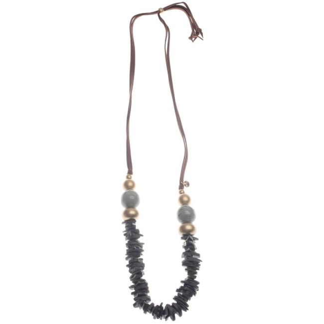 COLOR COCO RESIN BEADS LONG NECKLACE