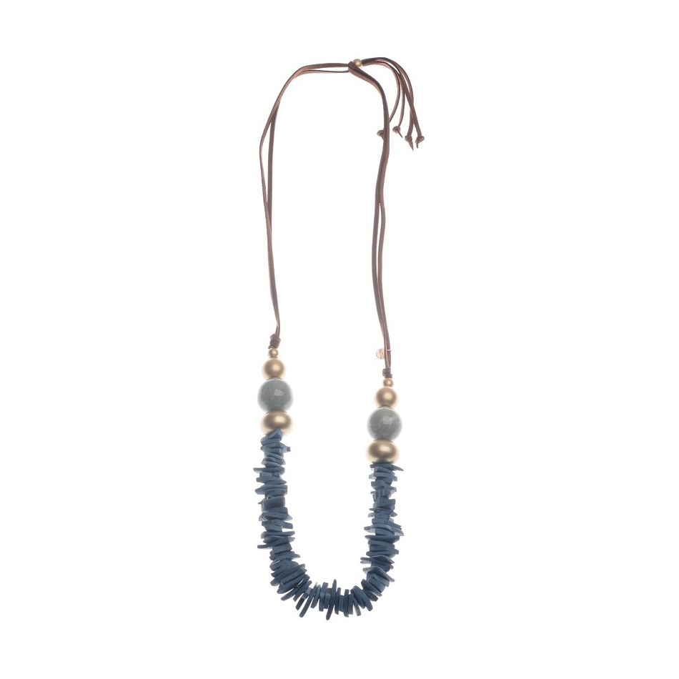 COLOR COCO RESIN BEADS LONG NECKLACE