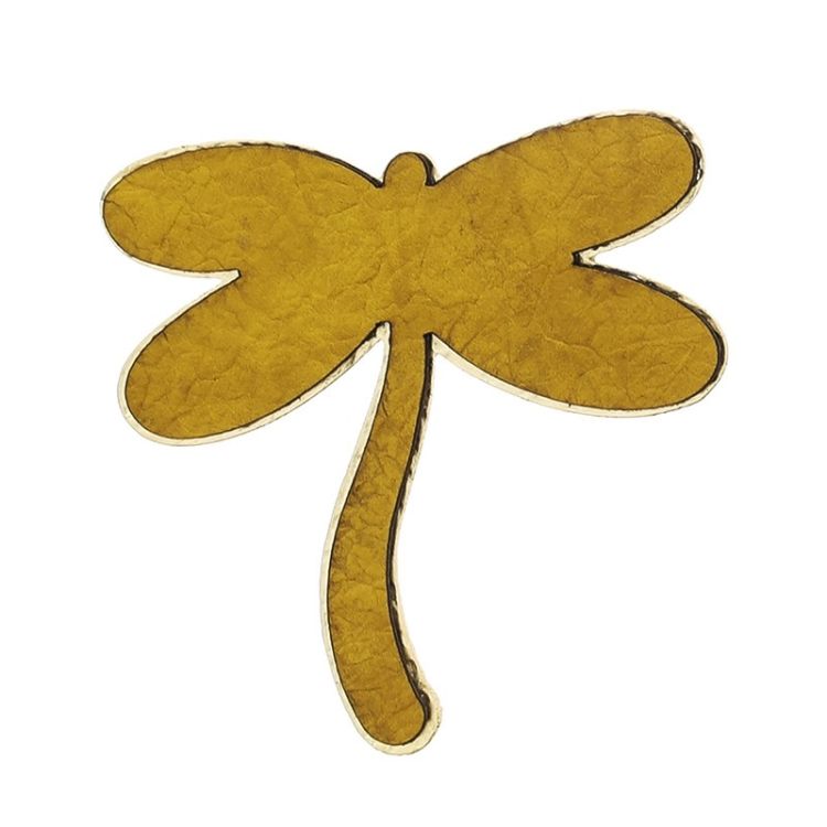 IMITATION LEATHER METAL DRAGONFLY BROOCH