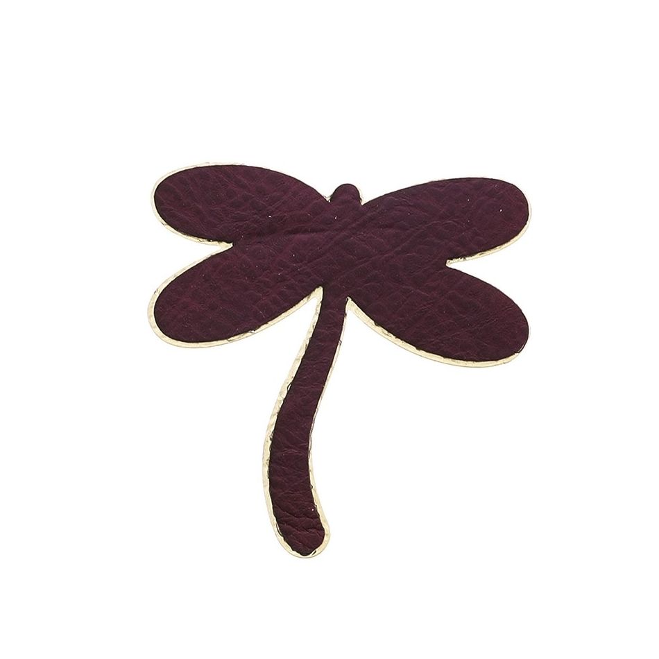 IMITATION LEATHER METAL DRAGONFLY BROOCH