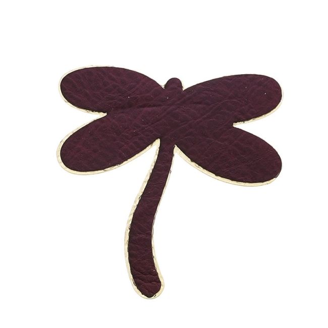 BROCHE LIBÉLULA METAL IMITACIÓN CUERO