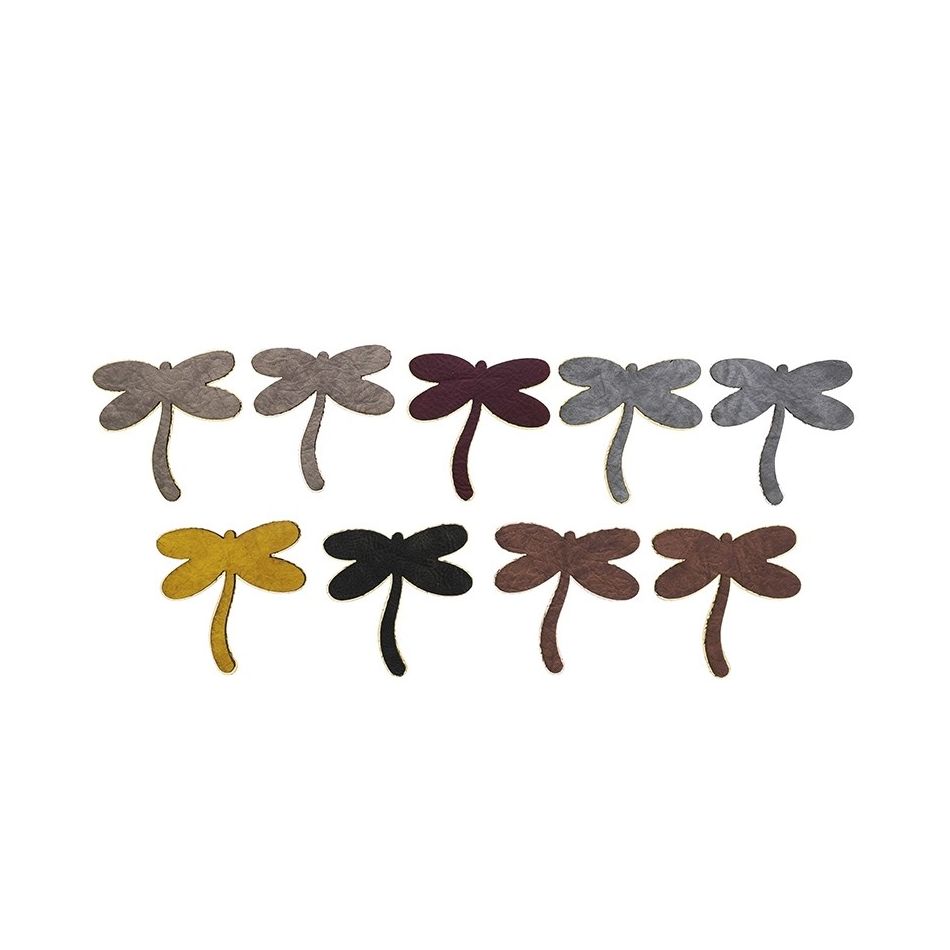 IMITATION LEATHER METAL DRAGONFLY BROOCH