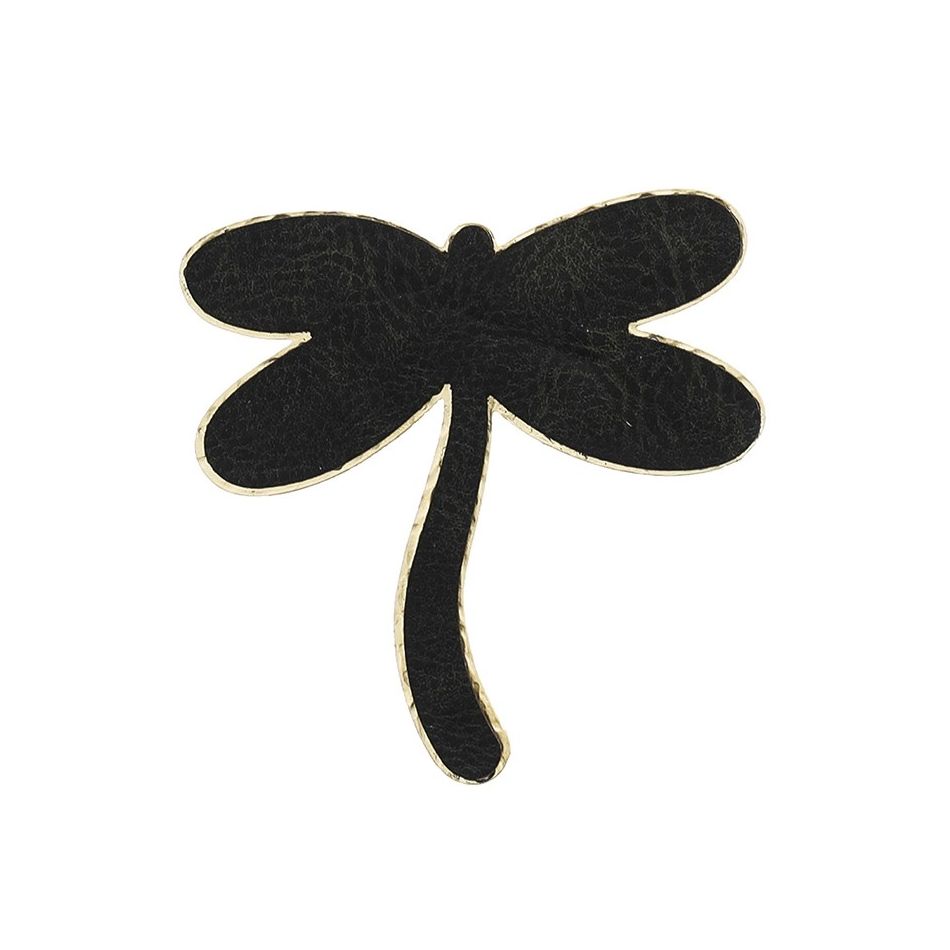 BROCHE LIBÉLULA METAL IMITACIÓN CUERO