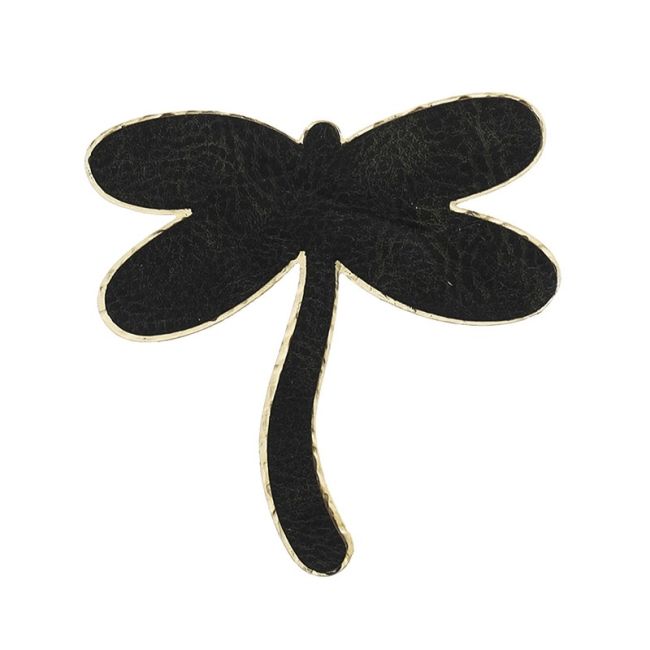 BROCHE LIBÉLULA METAL IMITACIÓN CUERO
