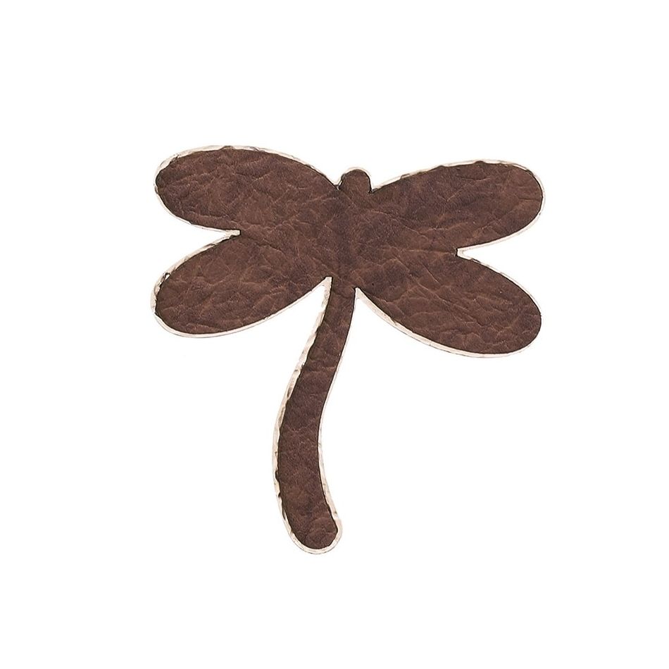 BROCHE LIBÉLULA METAL IMITACIÓN CUERO